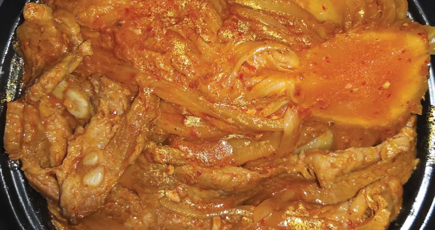 Mugeun ji jjim || Braised Pork with Aged Kimchi, 炖酸辛奇, 燉酸辛奇, 熟成キムチの蒸し物