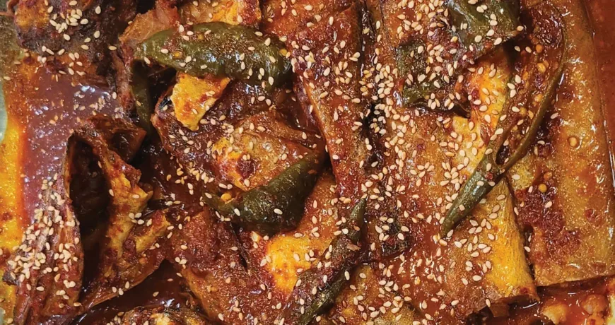 Kodarijorim || Braised Half dried Pollack, Braised Semi dried Pollock, 炖半干明太鱼, 燉半乾明太魚, 半干しスケトウダラの煮付け, 코다리조림 Kodari jorim || Braised semi dried pollock, 코다리조림