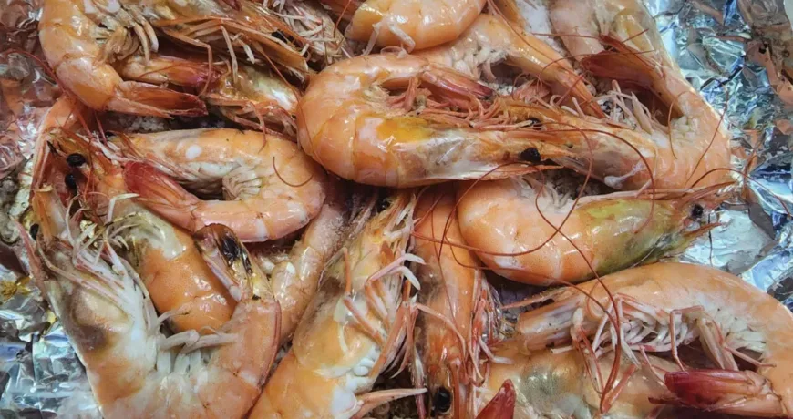 Saeu-sogeum-gui || Salt-roasted shrim, 烤虾, 海老の塩焼き, 새우소금구이