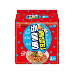 [NONGSHIM] Baehongdong Jjoljjolmyeon 129g x 4 || 농심 배홍동 쫄쫄면