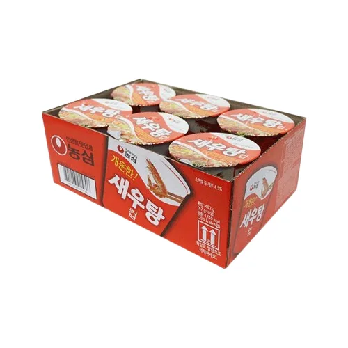 [NONGSHIM] Shrimp Cup 67g x 6 || 農心 鲜虾面杯面, 농심 새우탕 컵
