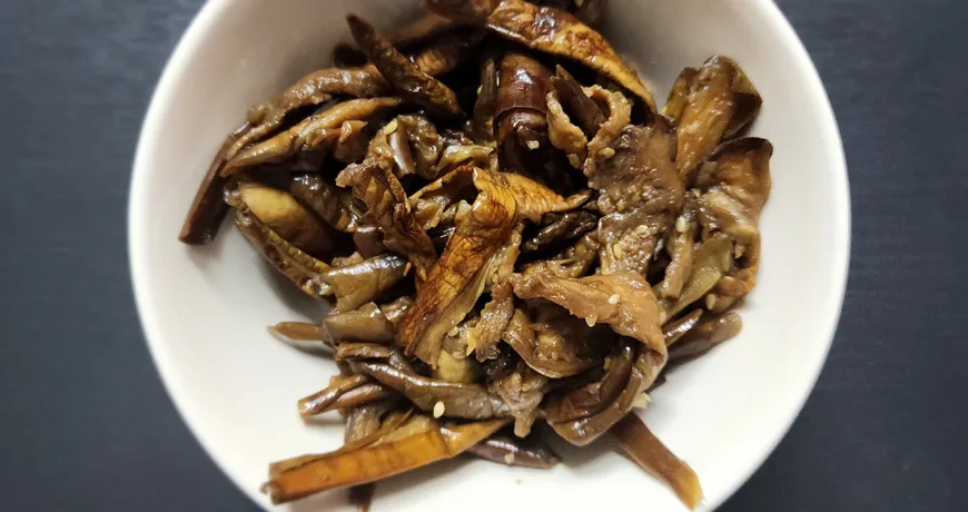 Gajinamul || Eggplant Salad, 凉拌茄子, 涼拌茄子, なすのナムル, 가지나물