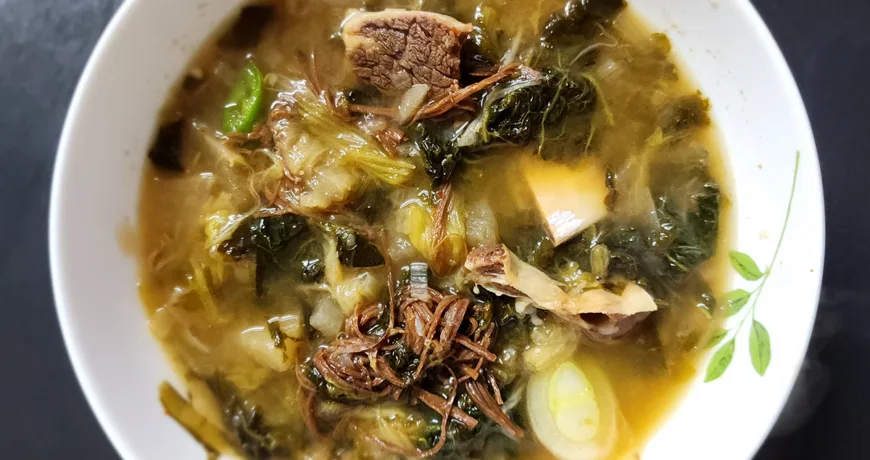 Ugeojigalbitang || Korean Cabbage and Short Rib Soup, 干白菜排骨汤, 우거지갈비탕