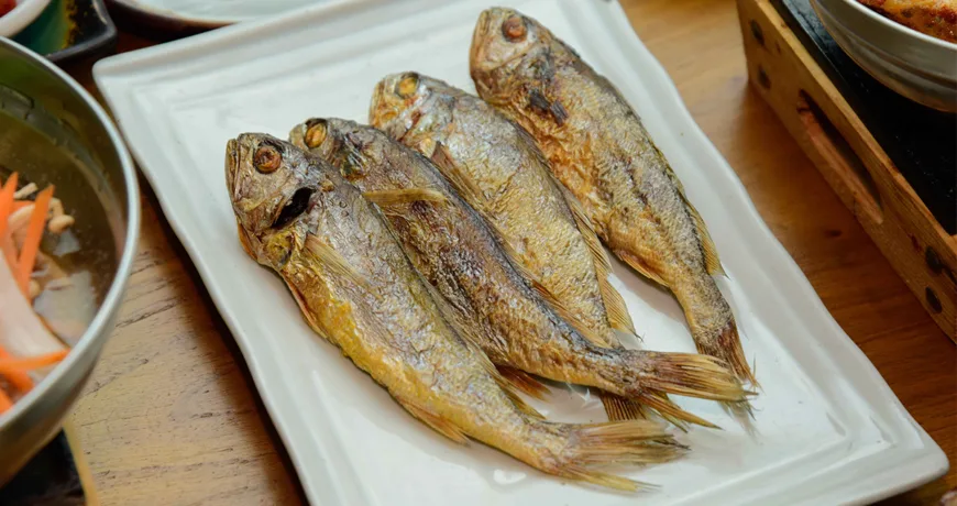 Gulbigui || Grilled Dried Yellow Croaker, 烤半干黄花鱼, 烤半幹黃花魚, 干しイシモチ焼き
