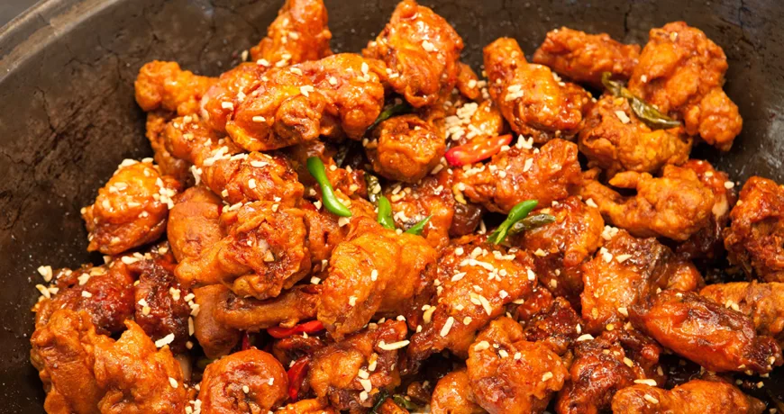 Dakgangjeong || Deep fried and Braised Chicken, 调味炸鸡丁, 調味炸雞丁, 鶏肉の唐揚げ