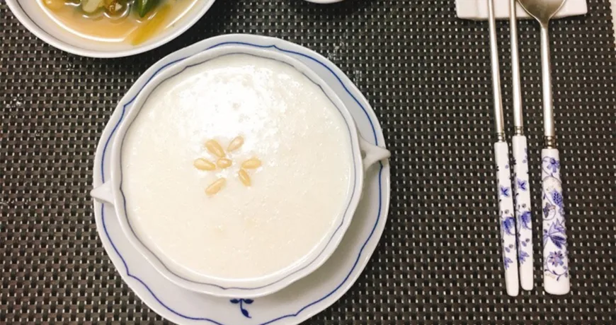 Jatjuk || Pine Nut Porridge, 松仁粥, 松の実粥, 잣죽