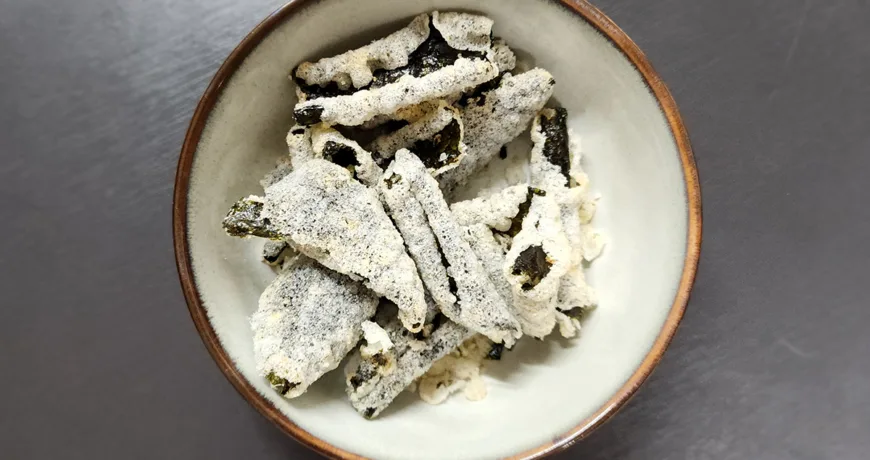 Gimbugak || Laver Chips, 干炸紫菜片, 乾炸紫菜片, のりのパリパリ揚げ, 김부각