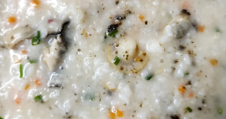 Haemuljuk || Seafood Porridge, 海鲜粥, 海鮮粥, 海鮮粥, 해물죽