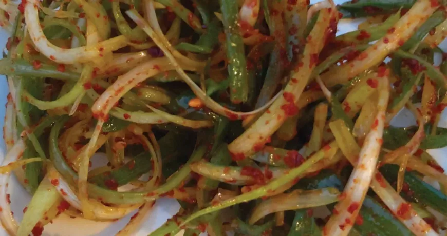 Pamuchim || Green Onion Salad, 凉拌葱丝, 涼拌蔥絲, ねぎの和え物, 파무침