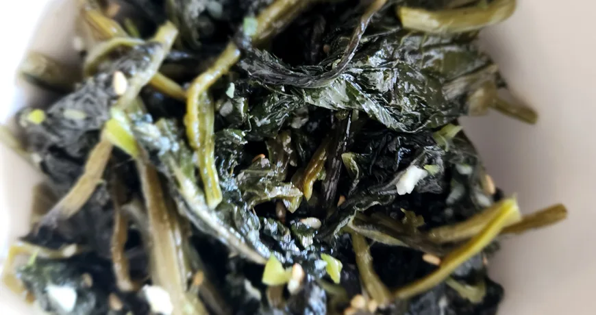 Chwinamul || Aster Leaf Salad, 凉拌东风菜, 涼拌東風菜, シラヤマギクのナムル, 취나물