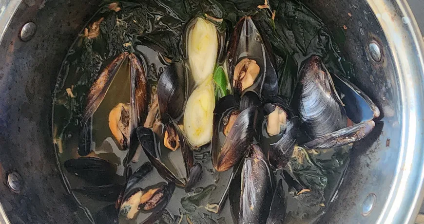 Honghammiyeokguk || Mussel and Seaweed Soup, 贻贝海带汤, 貽貝海帶湯, 홍합미역국