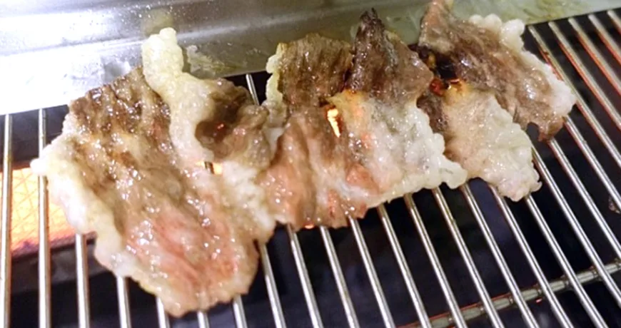 Chadolbagigui || Grilled Beef Brisket, 烤牛胸肉, 牛のともばら肉焼き, 차돌박이구이