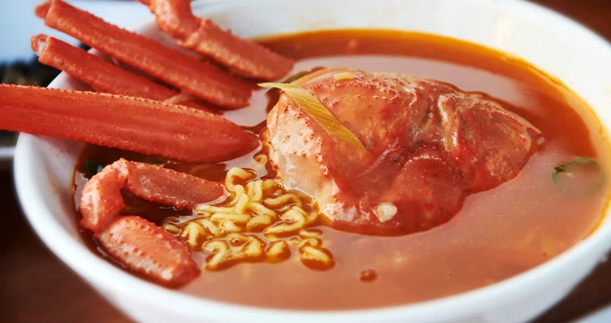 Honggeramyeon || Red Snow Crab Instant Noodles, 홍게라면