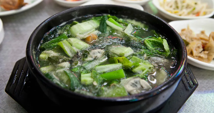 Maesaengigulgukbap || Seaweed Fulvescens, Oyster and Rice Soup, 매생이굴국밥 Maesaengigulgukbap || Seaweed Fulvescens, Oyster and Rice Soup, 매생이굴국밥 :: k food.market