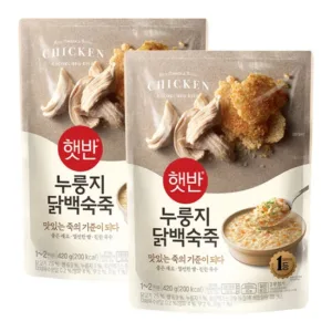 [Hetbahn] Scorched Rice & Chicken Porridge 420g x 2 || 햇반 누룽지닭백숙죽