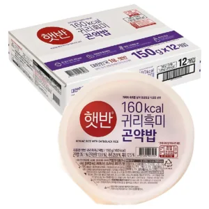 [Hetbahn] Konjac Rice with Oat & Black Rice 150g x 12 || 햇반 귀리흑미곤약밥 150g x 12