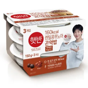 [Hetbahn] Konjac Rice with Lentil & Quinoa 150g x 3 || 햇반 렌틸콩퀴노아곤약밥 150g x 3