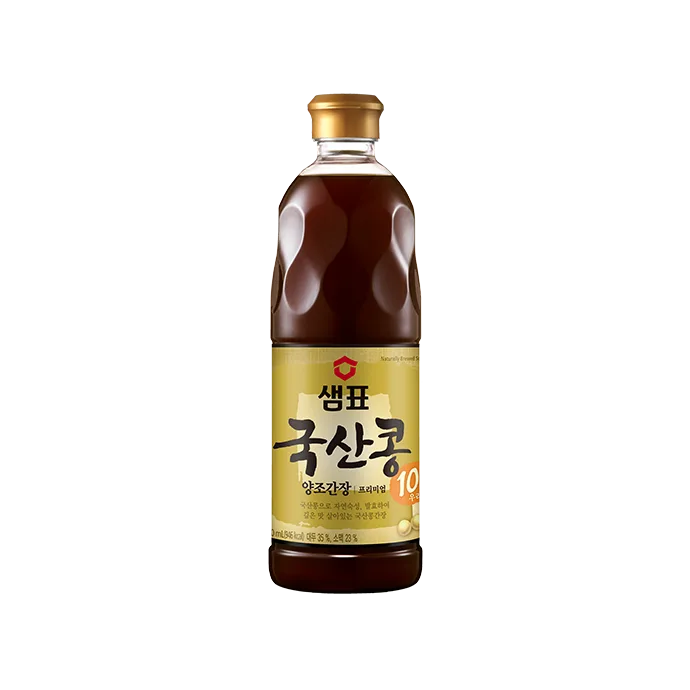 [Sempio] Premium Brewed Soy Sauce with Korean Soybeans 860ml || 샘표 국산콩 양조간장 프리미엄