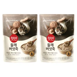 Hetbahn's ready-to-eat Perilla Seed and Mushroom Porridge, 420g pouch